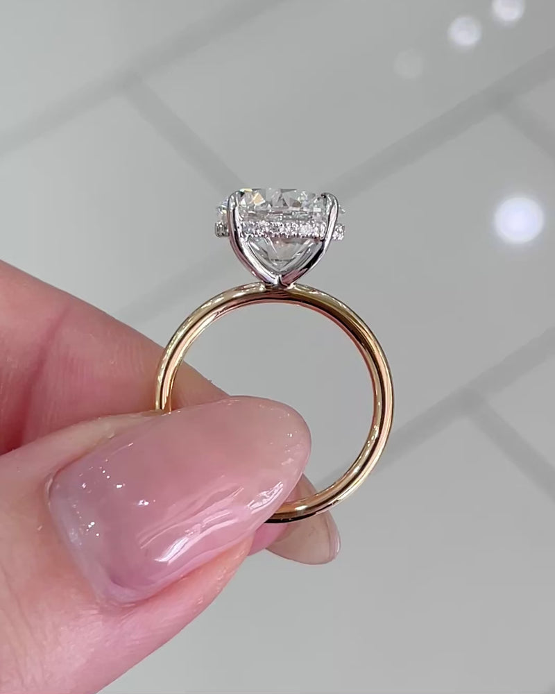 5.15ct Round Brilliant Cut Lab Grown Diamond Engagement Ring