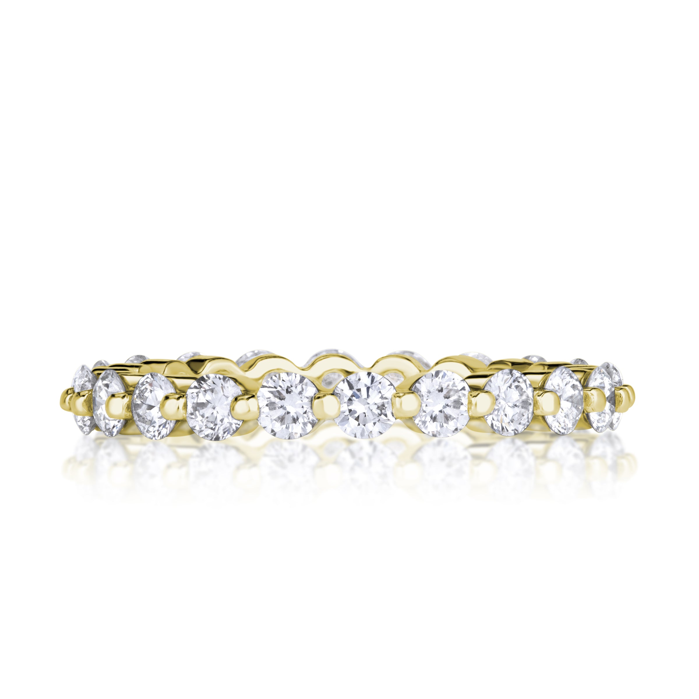1.40ct Round Brilliant Cut Diamond Eternity Band in 18k Yellow Gold