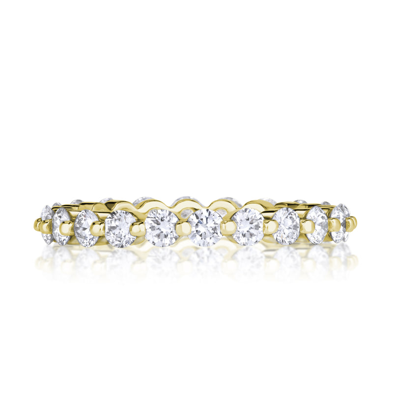 1.40ct Round Brilliant Cut Diamond Eternity Band in 18k Yellow Gold