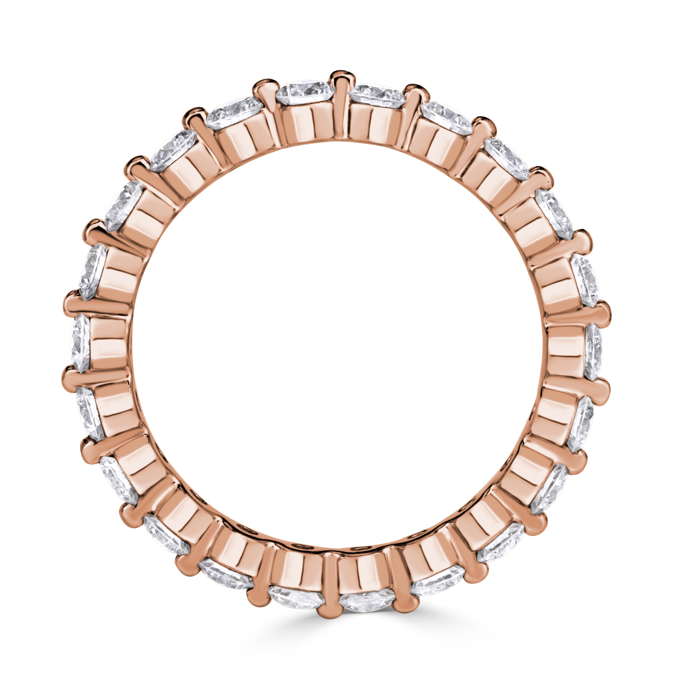 1.40ct Round Brilliant Cut Diamond Eternity Band in 18k Rose Gold