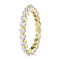 1.40ct Round Brilliant Cut Diamond Eternity Band in 18k Yellow Gold