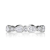 1.80ct Pear Shaped and Round Brilliant Cut Diamond Eternity Band in Platinum