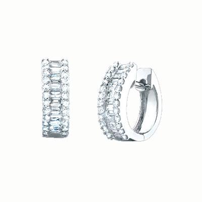 1.20ct Baguette Cut Diamond Earrings