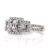 1.78ct Asscher Cut Diamond Engagement Ring