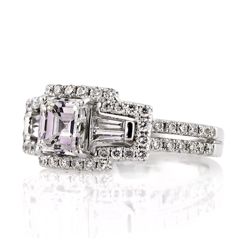1.78ct Asscher Cut Diamond Engagement Ring