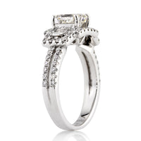 1.78ct Asscher Cut Diamond Engagement Ring