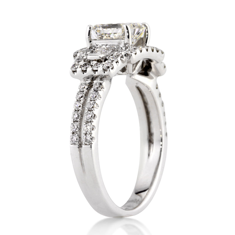 1.78ct Asscher Cut Diamond Engagement Ring