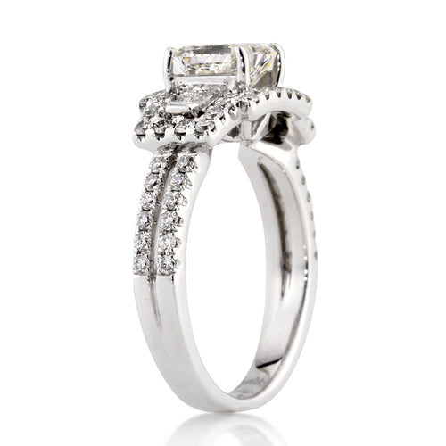 1.78ct Asscher Cut Diamond Engagement Ring