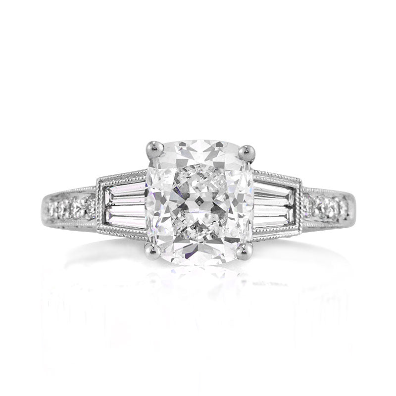 2.82ct Cushion Cut Diamond Engagement Ring