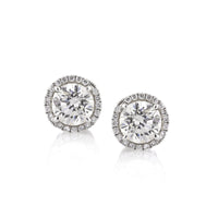 2.20ct Round Brilliant Cut Diamond Stud Earrings
