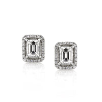 1.30ct Emerald Cut Diamond Stud Earrings
