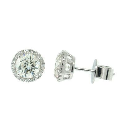 1.18ct Round Cut Diamond Stud Earrings!