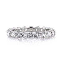 2.00ct Round Brilliant Cut Diamond Eternity Band in 18k White Gold