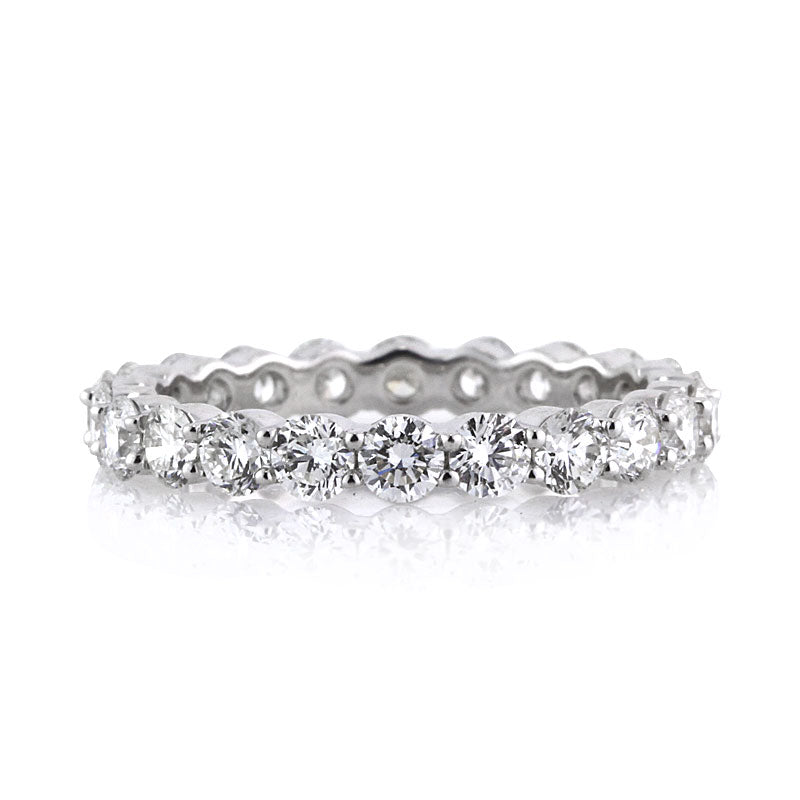 2.00ct Round Brilliant Cut Diamond Eternity Band in 18k White Gold