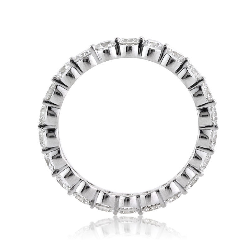 2.00ct Round Brilliant Cut Diamond Eternity Band in 18k White Gold