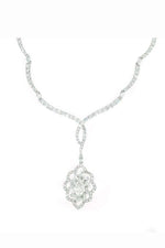 5.25ct Marquise Baguette and Round Cut Diamond Necklace