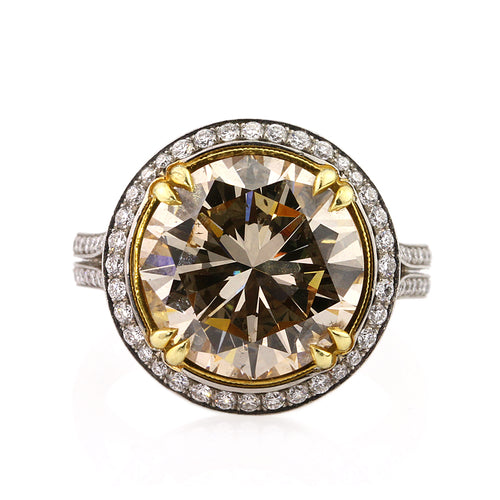 7.18ct Round Brilliant Cut Diamond Engagement Ring