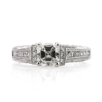 2.06ct Asscher Cut Diamond Engagement Ring