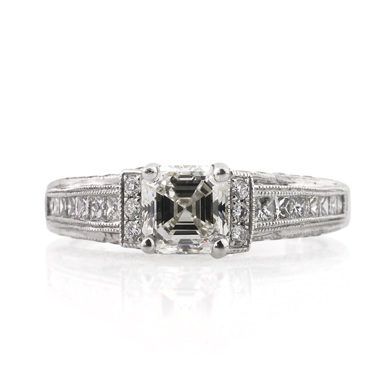 2.06ct Asscher Cut Diamond Engagement Ring