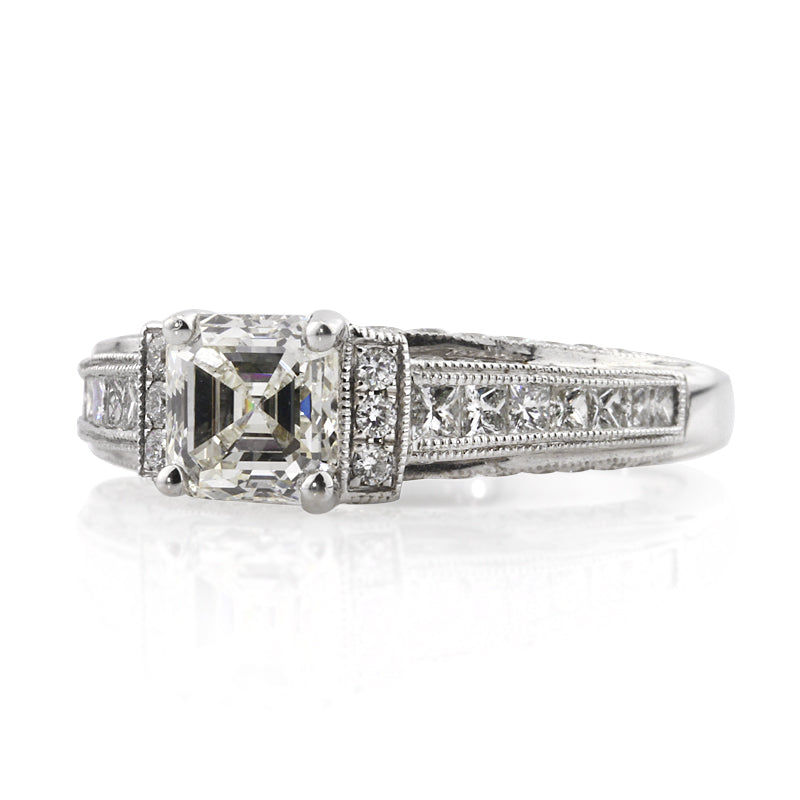 2.06ct Asscher Cut Diamond Engagement Ring
