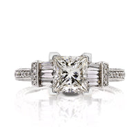 2.58ct Princess Cut Diamond Engagement Ring