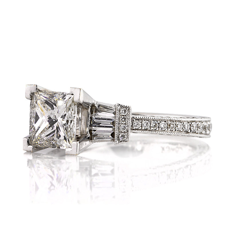 2.58ct Princess Cut Diamond Engagement Ring