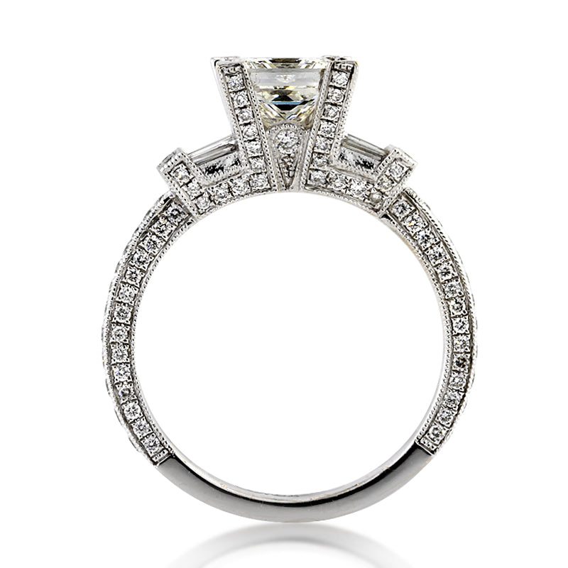 2.58ct Princess Cut Diamond Engagement Ring