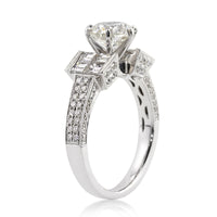 2.91ct Round Brilliant Cut Diamond Engagement Ring