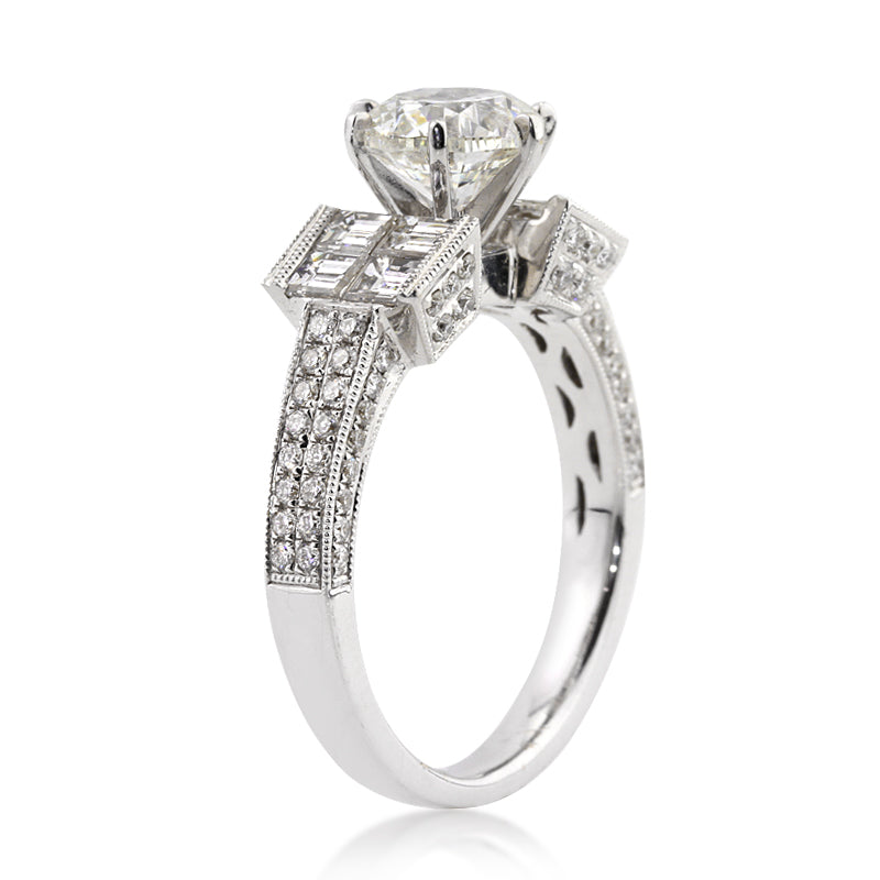 2.91ct Round Brilliant Cut Diamond Engagement Ring