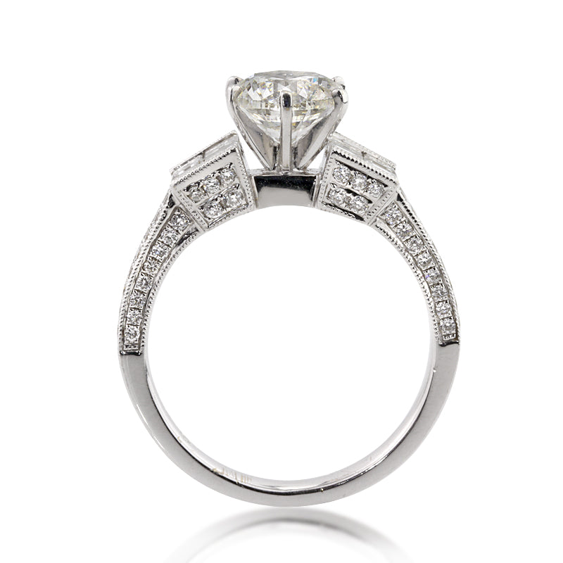 2.91ct Round Brilliant Cut Diamond Engagement Ring