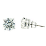 5.42ct Round Cut Diamond Stud Earrings