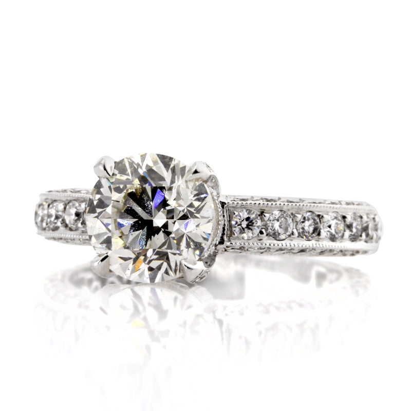 3.05ct Round Brilliant Cut Diamond Engagement Ring