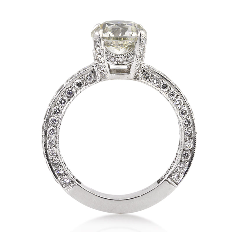 3.05ct Round Brilliant Cut Diamond Engagement Ring