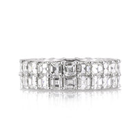 5.65ct Asscher Cut Diamond Two-Row Eternity Band