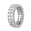 5.65ct Asscher Cut Diamond Two-Row Eternity Band