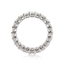 5.65ct Asscher Cut Diamond Two-Row Eternity Band
