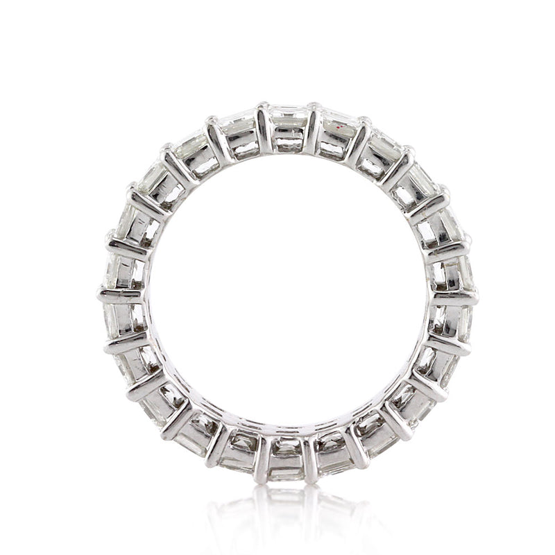 5.65ct Asscher Cut Diamond Two-Row Eternity Band