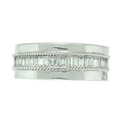 0.85ct Baguette Cut Diamond Men's Wedding Band