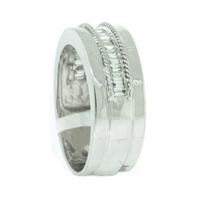 0.85ct Baguette Cut Diamond Men's Wedding Band