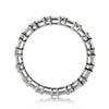 0.85ct Baguette Cut and Round Brilliant Cut Diamond Eternity Band in 18k White Gold