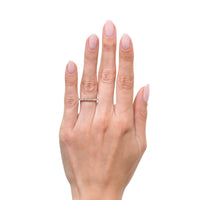 0.85ct Baguette Cut and Round Brilliant Cut Diamond Eternity Band in 18k White Gold