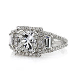 3.57ct Princess Cut Diamond Engagement Ring
