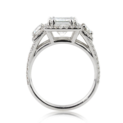 3.57ct Princess Cut Diamond Engagement Ring