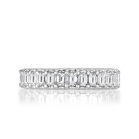 2.40ct Emerald Cut Diamond Eternity Band in 18k White Gold