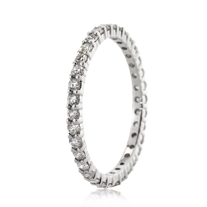 1.00ct Round Brilliant Cut Diamond Eternity Band in 18k White Gold