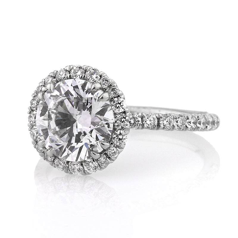 3.29ct Round Brilliant Cut Diamond Engagement Ring