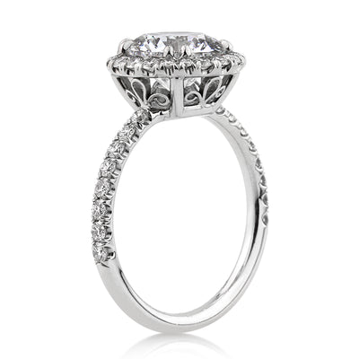 3.29ct Round Brilliant Cut Diamond Engagement Ring