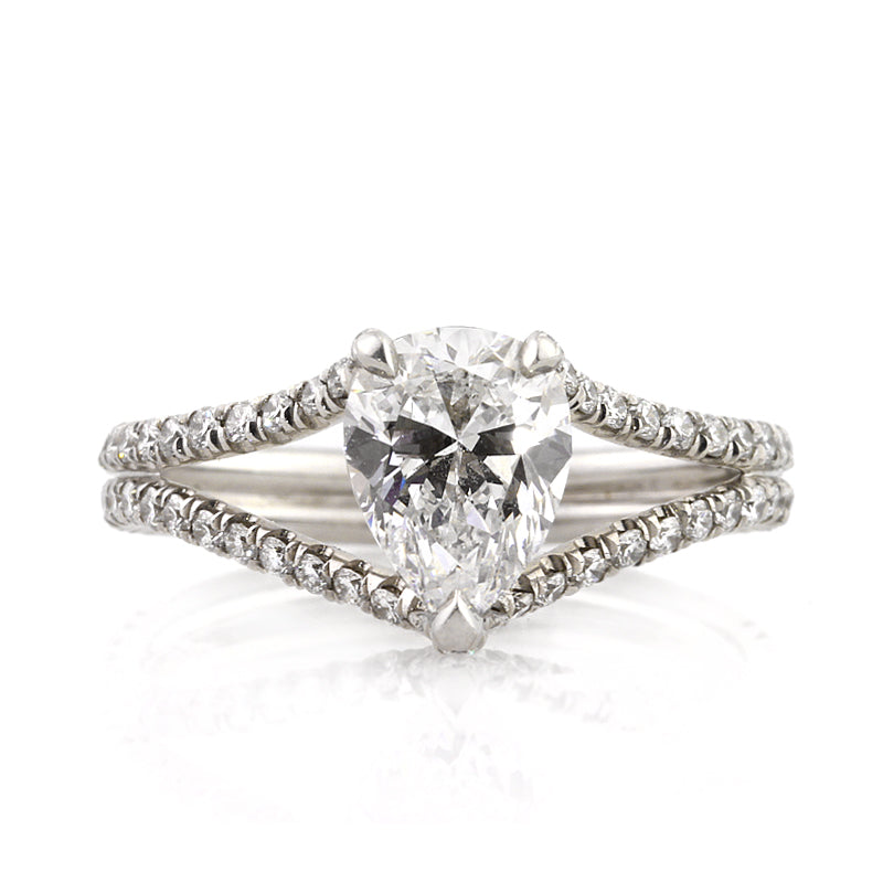 1.98ct Pear Shaped Diamond Engagement Ring