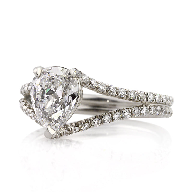 1.98ct Pear Shaped Diamond Engagement Ring