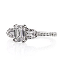 1.36ct Emerald Cut Diamond Engagement Ring